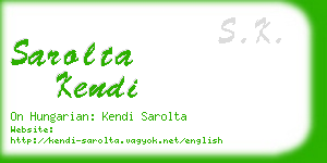 sarolta kendi business card